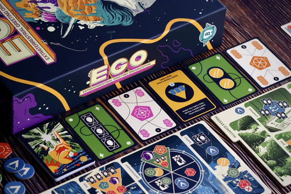 Cards, boards, and box for EGO