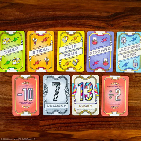 Example new cards from Flip 7 with a vengeance