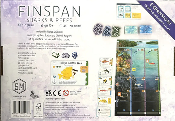 Finspan Sharks & Reefs Back of Box