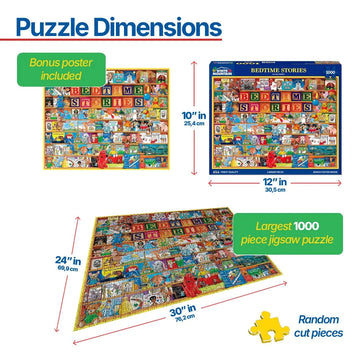 White Mountain 1000 Piece Puzzle Dimensions and Poster