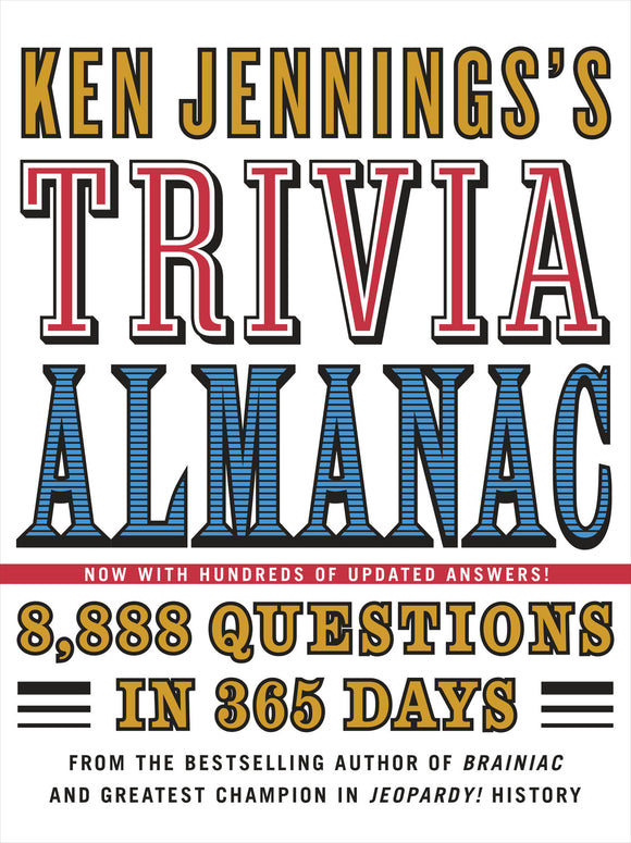Ken Jennings's Trivia Almanac: 8,888 Questions in 365 Days Book Cover