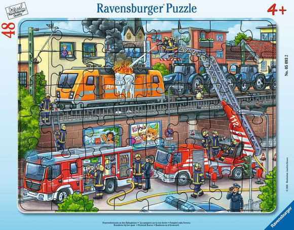 Firetruck Rescue 48pc Frame Puzzle