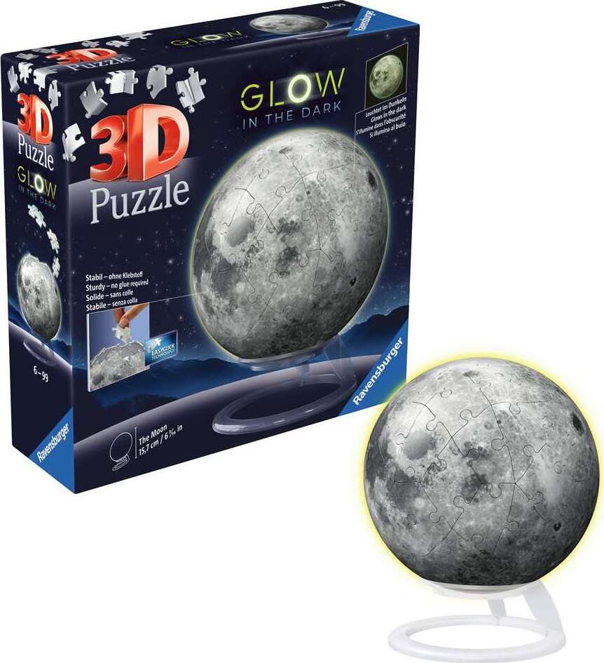 3D Puzzle Ball Glow-in-the-Dark "The Moon" - 72 Pieces