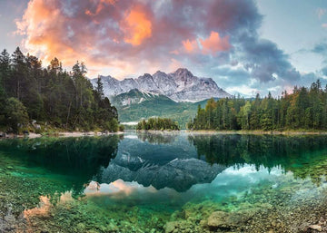 Zugspitze at the Eibsee, Germany 1000 Pc Puzzle image