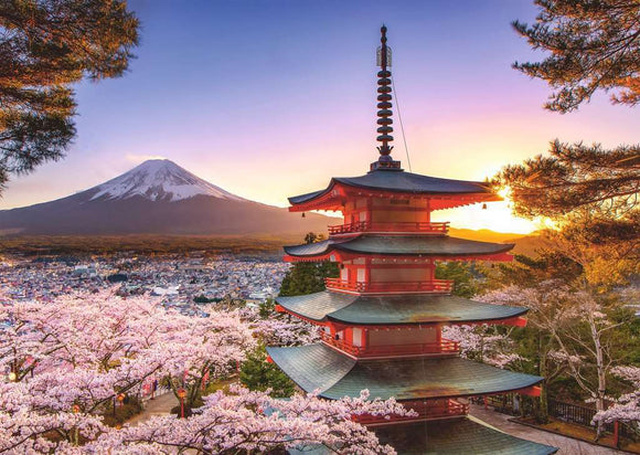Mount Fuji Cherry Blossom View 1000 Pc Puzzle