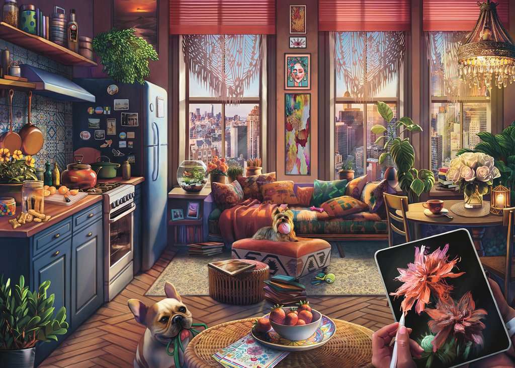 Cozy BoHo Studio 500 pc Jigsaw Puzzle by Ravensburger | EurekaPuzzles