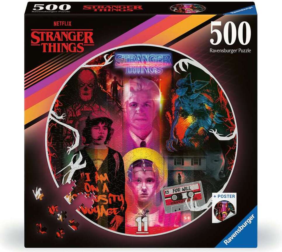 Stranger Things 500 Pc Round Puzzle