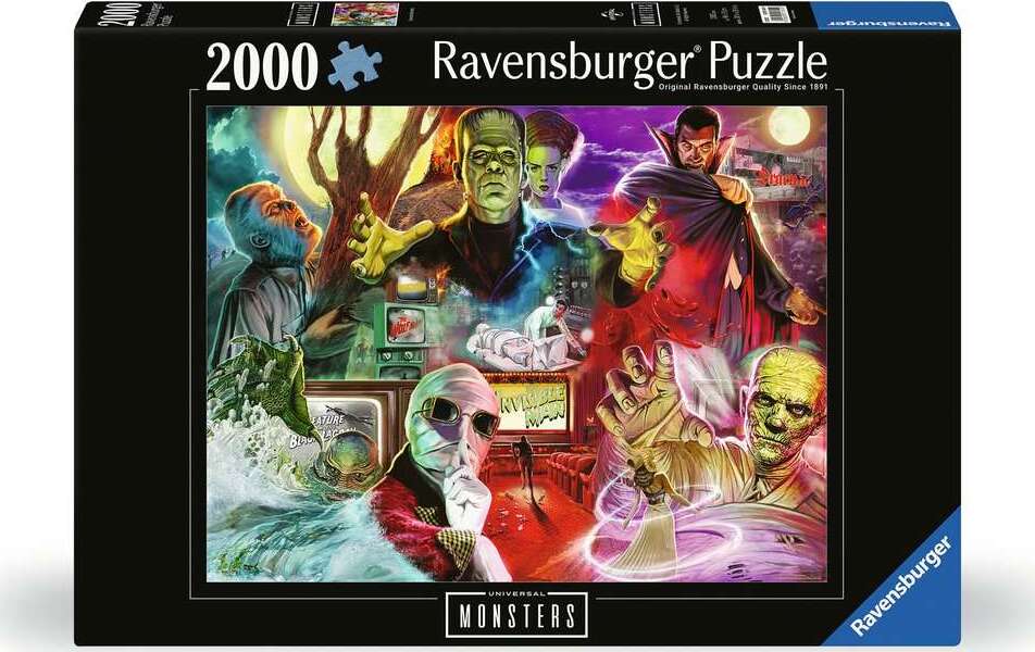 Jigsaw Puzzle Universal Monsters - 2000 Pieces Puzzle