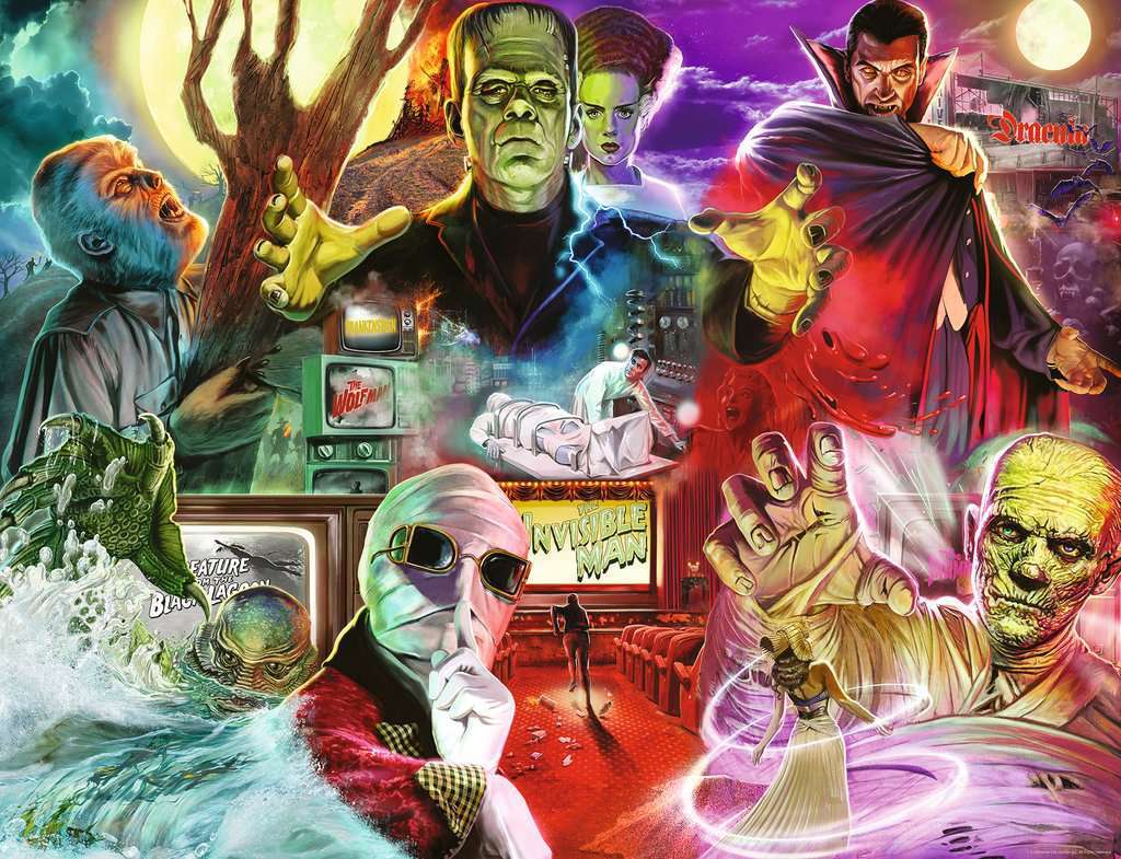 Jigsaw Puzzle Universal Monsters - 2000 Pieces Puzzle