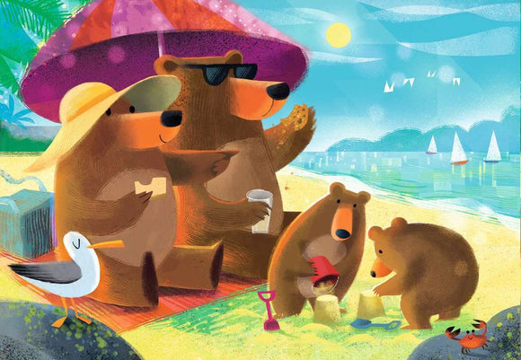 Children’s Jigsaw Puzzle Bear Family Vacations - 24 Pieces Puzzle