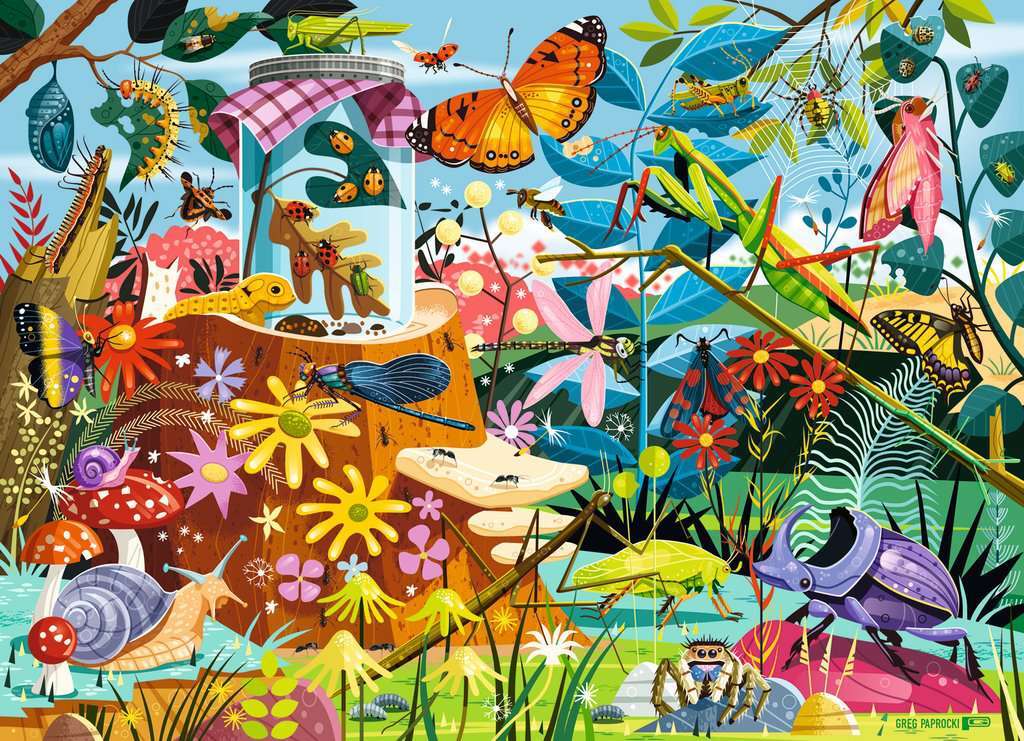 Backyard Bug World 60 Pc Puzzle