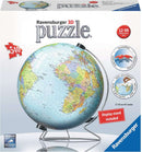 The Earth 3D 540 pc Puzzle by Ravensburger features a detailed globe design. The puzzle includes 540 plastic pieces that fit together easily without glue. It stands 22 cm tall and comes with a display stand, making it perfect for showcasing your completed work. Ideal for puzzle enthusiasts aged 12 and up.