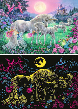 Unicorns in the Moonlight 100 Pc Puzzle (glow)