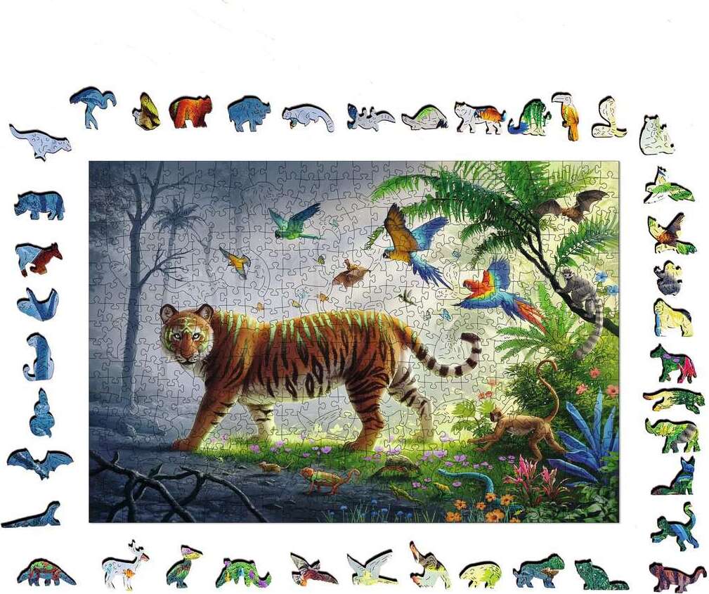 WOOD: Jungle Tiger 500 pc Puzzle