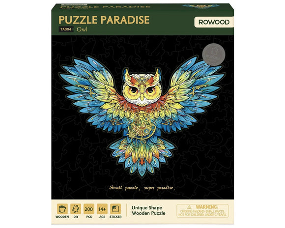 Owl puzzle in its box