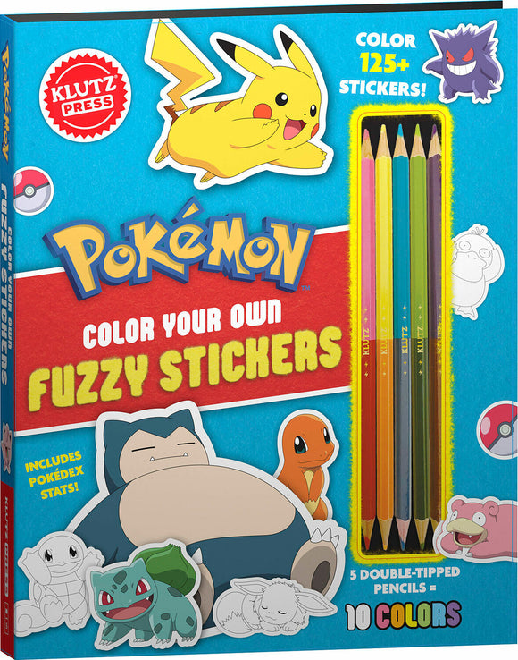 Pokémon Color Your Own Fuzzy Stickers