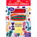 A colorful Balloon Animal Kit by Schylling, featuring 20 assorted balloons, a balloon pump, and an 80-page instruction book. The packaging showcases various balloon animals that can be created, catering to ages 6 and up, and emphasizes creativity and fun.