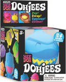 Nee Doh Dojee - Wave 2 by Schylling features colorful, squishy fidget toys designed to pop, swap, and squeeze. Packaged for ages 3 and up, it highlights 24 different collectible characters, including playful designs in vibrant colors, perfect for sensory play and stress relief.