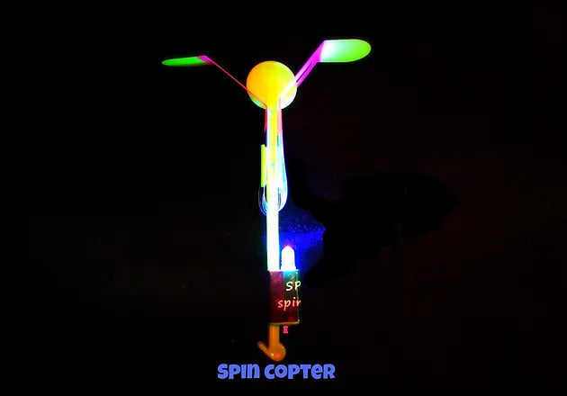 Spin Copter: LED Slingshot Helicopter