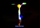 The Spin Copter: LED Slingshot Helicopter features a colorful, illuminated design with vibrant spinning blades and a glowing base. Perfect for outdoor fun and night-time play.