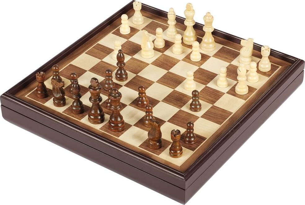 Deluxe Wooden Chess Checkers