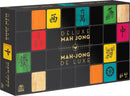Packaging of Deluxe Mahjong game by Cardinal Games featuring vibrant, colorful tiles and Chinese characters. The box design is bold and visually appealing, indicating it is suitable for players aged 8 and up, with a focus on classic gameplay.