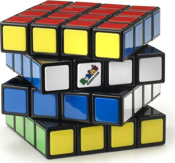 Rubik's Master 4x4 mechanical puzzle by Spin Master. The puzzle features a multi-layered cube design with colorful stickers in red, blue, yellow, green, and white. Perfect for challenging your mind and enhancing problem-solving skills.