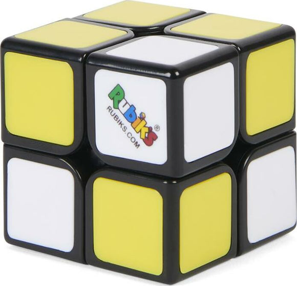 The Rubik's 2x2 Apprentice puzzle features a compact design with vibrant yellow, white, and black squares. It's a mechanical puzzle that challenges users to align all colors on each side, enhancing cognitive skills and providing hours of entertainment.