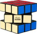 Rubik's Cube Retro 50th Anniversary Edition by Spin Master, featuring classic colors of red, blue, and yellow. The cube showcases its iconic design with smooth, rotating segments and the Rubik's Cube logo prominently displayed, perfect for puzzle enthusiasts and collectors.