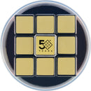 Rubik's Cube Retro 50th Anniversary Edition game by Spin Master, featuring a golden square design with the '50 Years' logo at the center, perfect for puzzle enthusiasts and collectors.