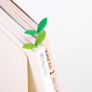 Sprout bookmarks in a book
