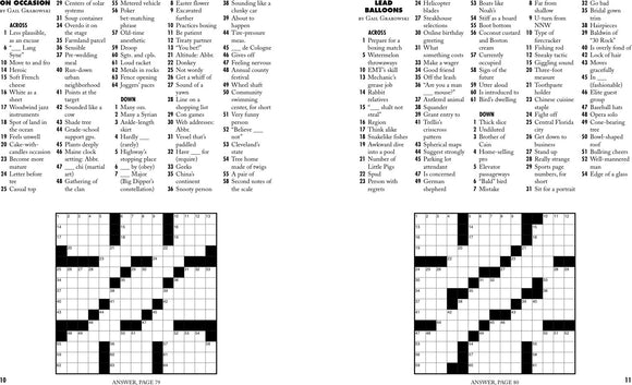A crossword puzzle book titled 'Very Easy! Easy as Pie Crosswords' by Union Square & Co. The image shows sample crossword puzzle pages filled with clues and completed answers. The layout features two puzzles with intersecting words, providing an engaging challenge for puzzle enthusiasts.