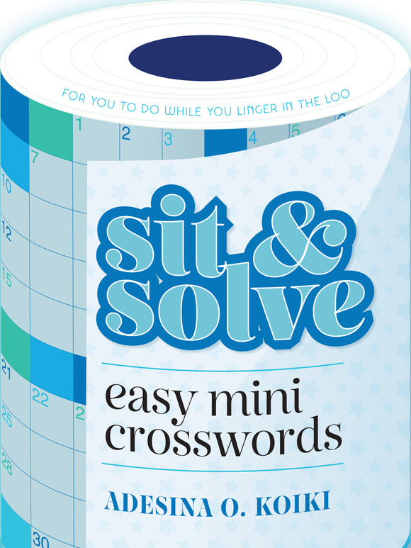 Sit & Solve Easy Mini Crosswords book cover by Union Square & Co. Features a playful design with the title prominently displayed, suggesting a fun and engaging way to enjoy crossword puzzles.