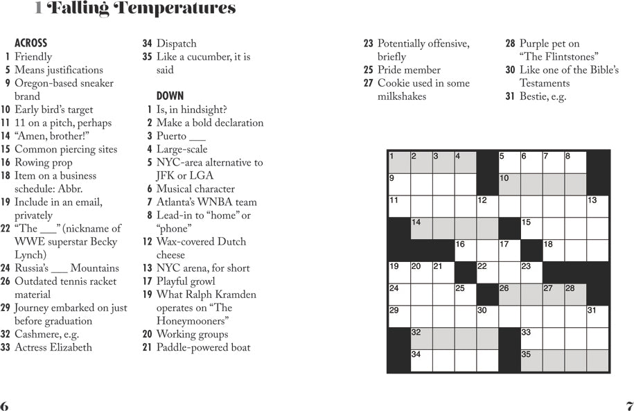 Sit & Solve Easy Mini Crosswords