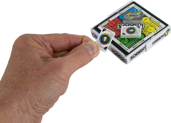 World's Smallest Sorry! with hand