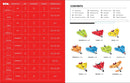 The PowerUp Paper Airplane Book by PowerUp features various paper airplane designs with detailed folding instructions, difficulty ratings, and performance metrics such as speed, maneuverability, and endurance. The two pages showcase a colorful range of airplane models including the Nakamura Lock, Invader, and Thermal, along with a contents section listing chapters and troubleshooting tips.