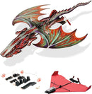 The PowerUp Dragon Kit by PowerUp features a colorful dragon design that doubles as a flying model. It includes various assembly components such as wings, a tail, and propeller parts, ideal for creating a flying dragon toy. The kit encourages creativity and hands-on engagement for builders of all ages, showcasing a vibrant, multi-colored dragon with intricate details.