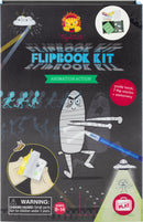 The Flip Book Kit from Tiger Tribe includes a guide book, seven flip stories, and stationery. It encourages creativity and animation skills for ages 8-14.
