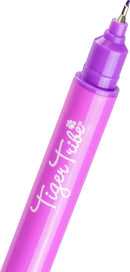 A close-up view of a vibrant purple roller pattern pen by Tiger Tribe. The pen features a sleek design and is perfect for creating intricate patterns and designs.
