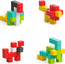 The Pixio Design Series 50 features colorful building blocks arranged in various animal shapes. The blocks are vibrant, including colors like red, yellow, green, and blue, creating playful and creative designs. Perfect for DIY enthusiasts and children alike, this kit offers endless possibilities for imaginative construction.