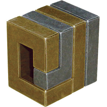 The Cast Coil by Hanayama is a unique mechanical puzzle composed of interlocking metal pieces. It features a sleek, modern design with a combination of bronze and silver finishes, designed to challenge problem-solving skills and enhance dexterity. Ideal for puzzle enthusiasts and as a decorative piece.
