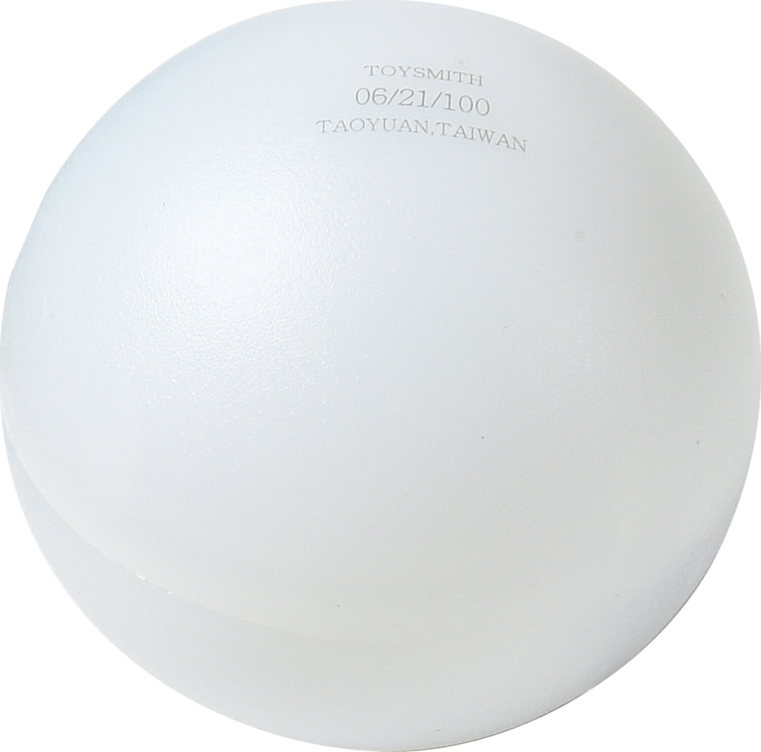 The Eerie Ball is a glossy white sphere with a smooth surface, ideal for stress relief and sensory play. It features delicate engravings on one side, showcasing its brand and manufacturing details. This versatile item can be used as a fidget toy or decorative piece, perfect for all ages.