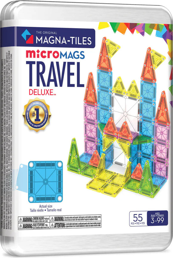 Magna-Tiles MicroMags Travel Deluxe 55 Piece Set