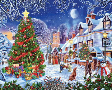 Village Christmas Tree - 1000 Piece - White Mountain Puzzles