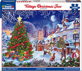 Village Christmas Tree - 1000 Piece - White Mountain Puzzles