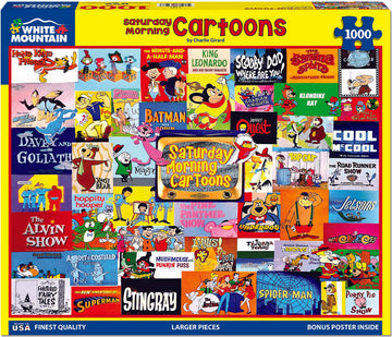 Saturday Morning Cartoons - 1000 Piece - White Mountain Puzzles