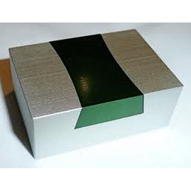 The Aluminum Dovetail Concave is a sleek mechanical puzzle crafted by W.G.H. Strijbos. It features a shiny silver exterior with a distinct green accent, designed for challenging brain exercises. Ideal for puzzle enthusiasts looking for a unique challenge, this item exemplifies precision engineering and aesthetic design.
