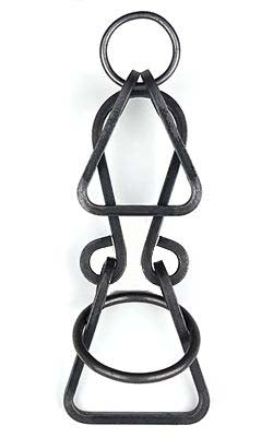 Iron Maiden Tavern Puzzle by Tucker Jones House, a mechanical puzzle featuring interlocking metal shapes in a unique design. Ideal for challenging your problem-solving skills.