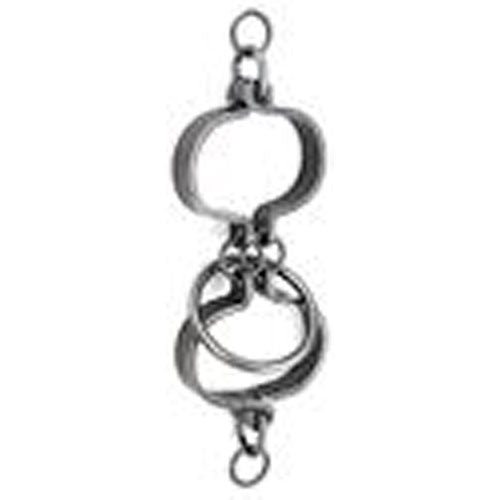 The Self-Restraint Tavern Puzzle by Tucker Jones House is a charming mechanical puzzle featuring interlocking metal rings and loops. Its vintage-inspired design invites both challenge and intrigue, making it a perfect addition to any puzzle lover's collection. The intricate craftsmanship and metal finish showcase quality and attention to detail, providing a unique tactile experience as you work to untangle the loops.