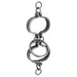 The Self-Restraint Tavern Puzzle by Tucker Jones House is a charming mechanical puzzle featuring interlocking metal rings and loops. Its vintage-inspired design invites both challenge and intrigue, making it a perfect addition to any puzzle lover's collection. The intricate craftsmanship and metal finish showcase quality and attention to detail, providing a unique tactile experience as you work to untangle the loops.